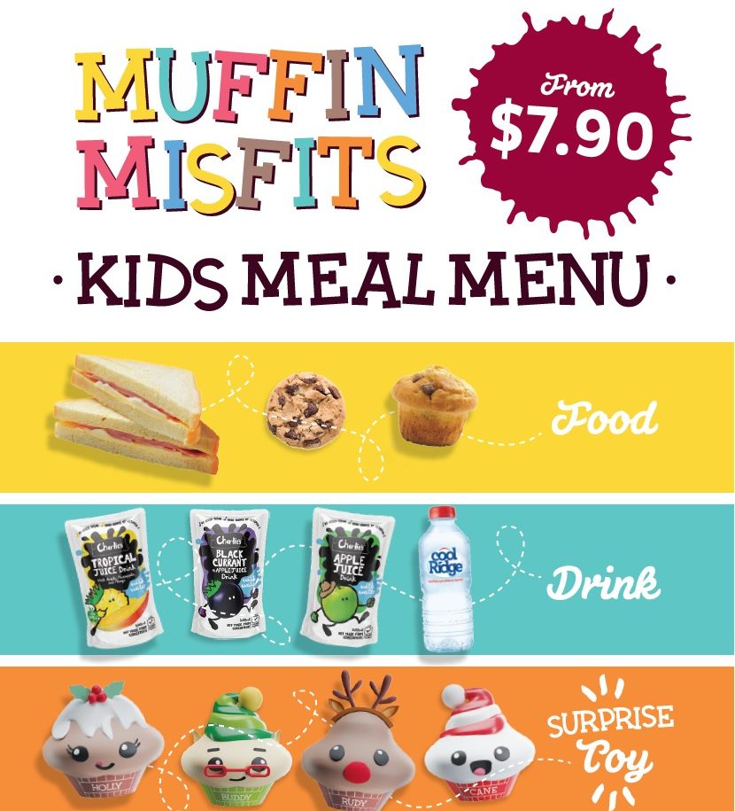 Muffin Misfits Kids Menu at Muffin Break NorthWest Shopping Centre